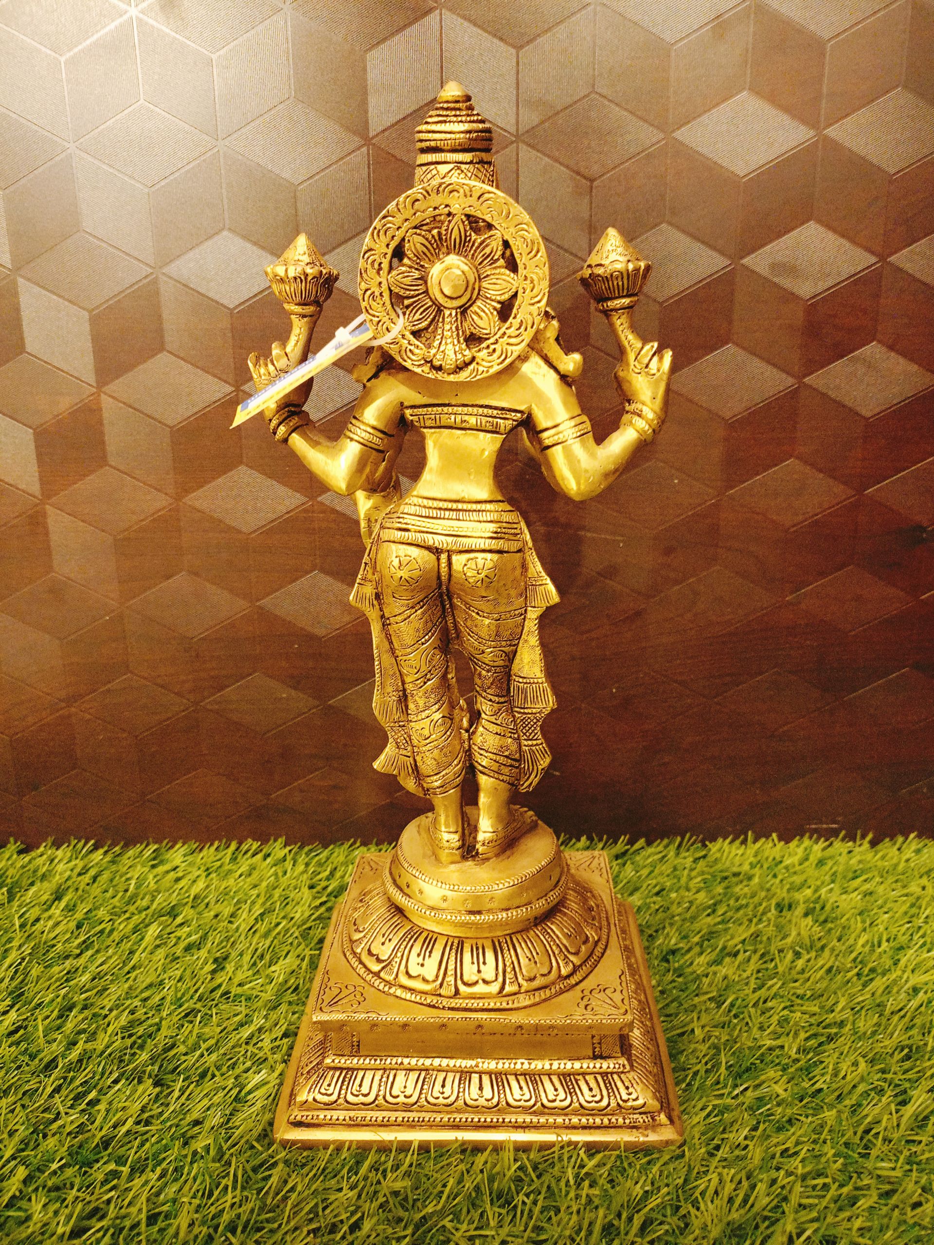 Brass Lakshmi For Wealth 13.5″ , Pure & Antique