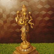 Brass Lakshmi For Wealth 13.5″ , Pure & Antique