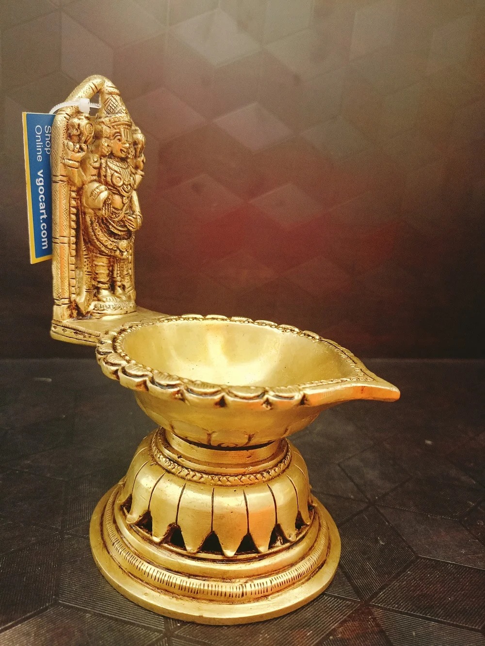 Brass Lord Perumal Diya 7″