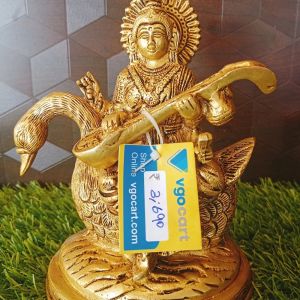 pure-brass-saraswathi-idol-pooja-antique-gift-shool-vgocart-coimbatore-india