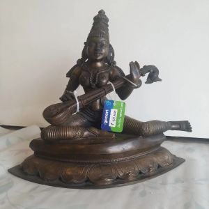 pure-brass-saraswathi-idol-pooja-black-antique-vgocart-coimbatore-india