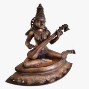 Panchaloha Saraswathi Black Antique Finish 10.2″