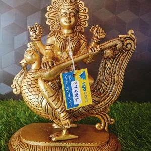 pure-brass-saraswathi-statue-antique-pooja-gift-vgocart-coimbatore-india