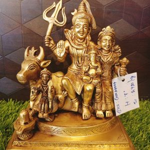 Brass Shiva Family’s Statue 7″ , Pure & Antique