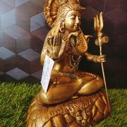 Brass God Big Shiva Idol 9.5″ , Pure & Antique