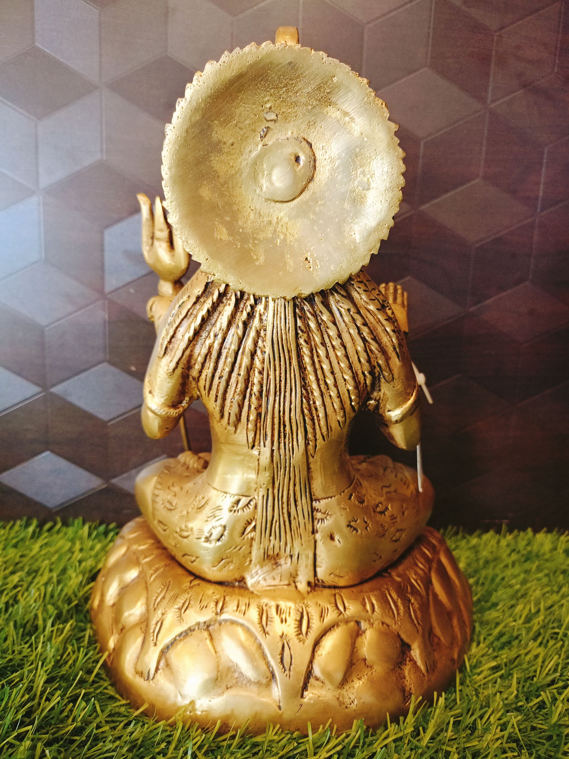 Brass God Big Shiva Idol 9.5″ , Pure & Antique