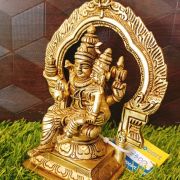 Brass Shiva Parvathi With Arch Statue 6″