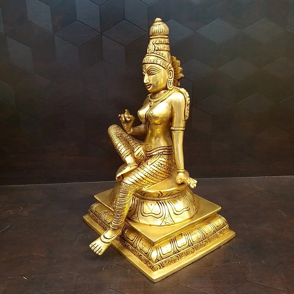 Brass Sitting Sivagami Thaayar Statue-10″