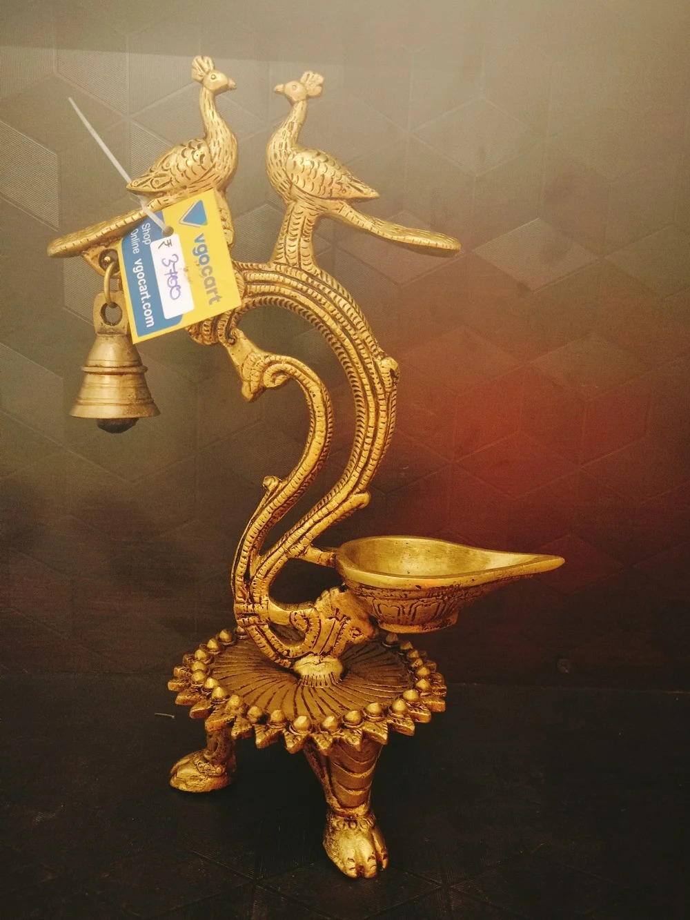 pure-brass-single-face-diya-antique-home-decor-pooja-gift-vgocart-coimbatore-india