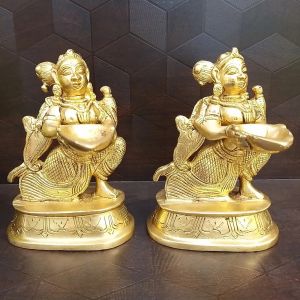 Buy Brass Paavai Diya Set 5″