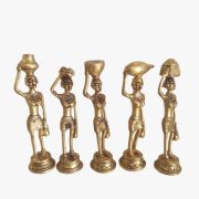 Brass Trible Ladies Dhokra Set Idol 7.8″