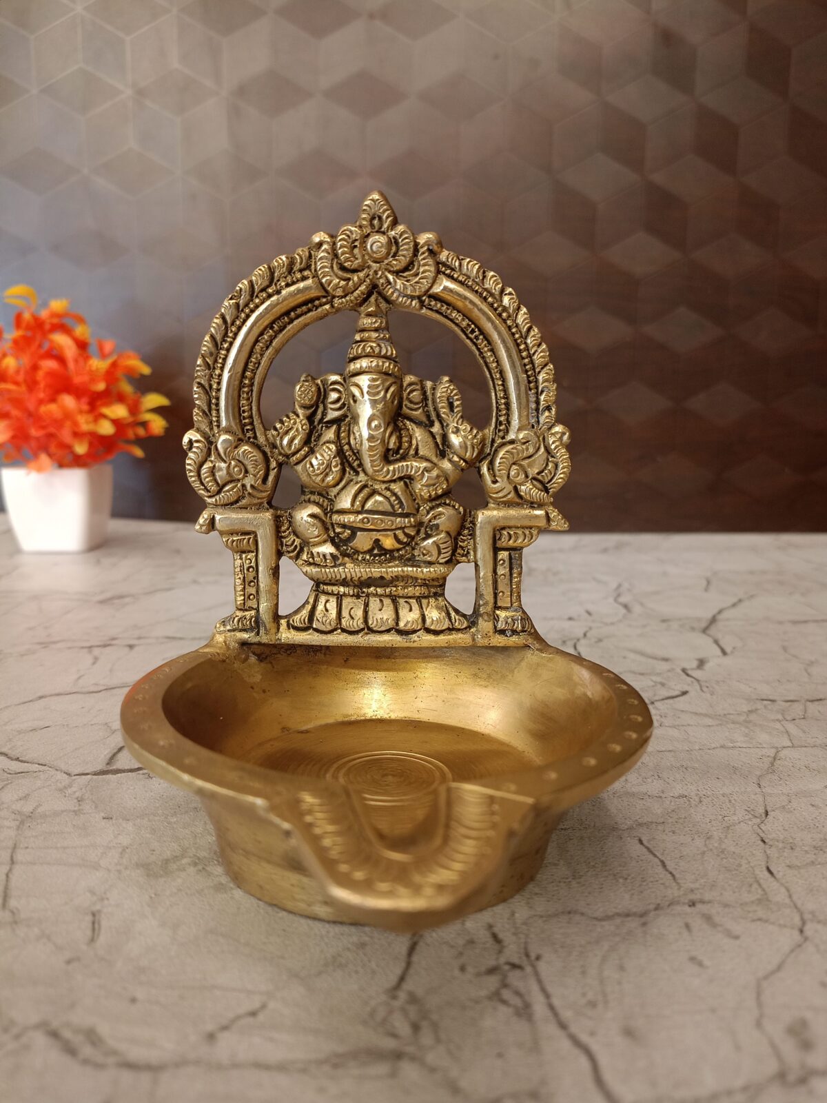 brass arch ganesha diya pooja gift vgocart coimbatore india scaled