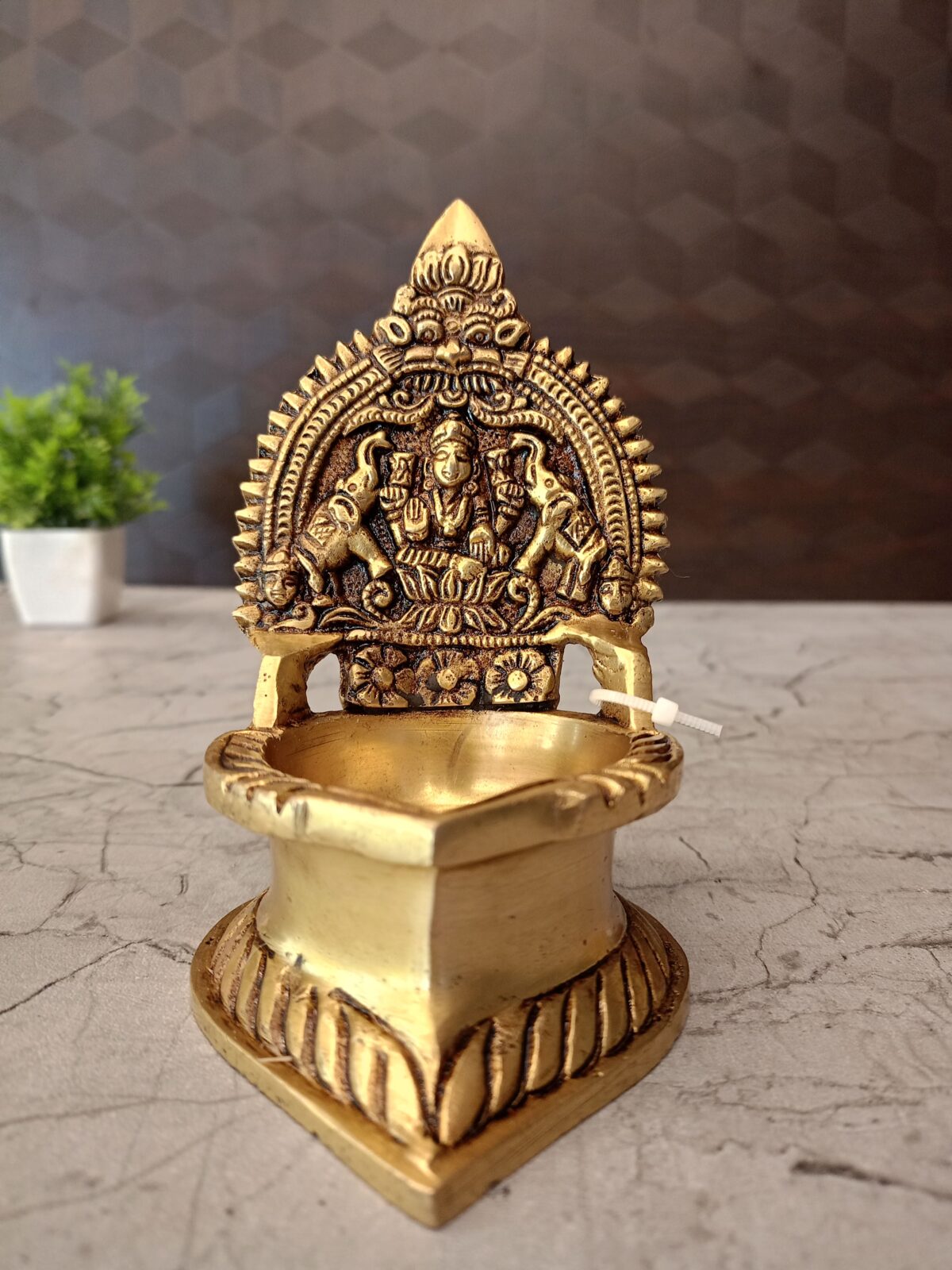 brass gajalakshmi diya pooja gift vgocart coimbatore india scaled