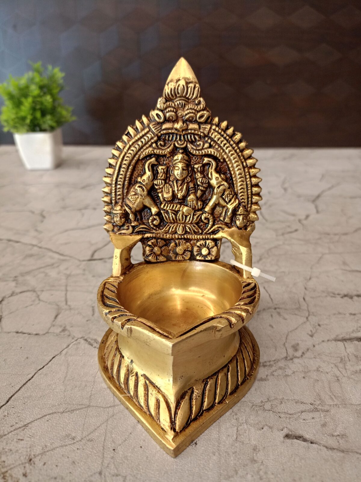 brass gajalakshmi diya pooja gift vgocart coimbatore india1 scaled