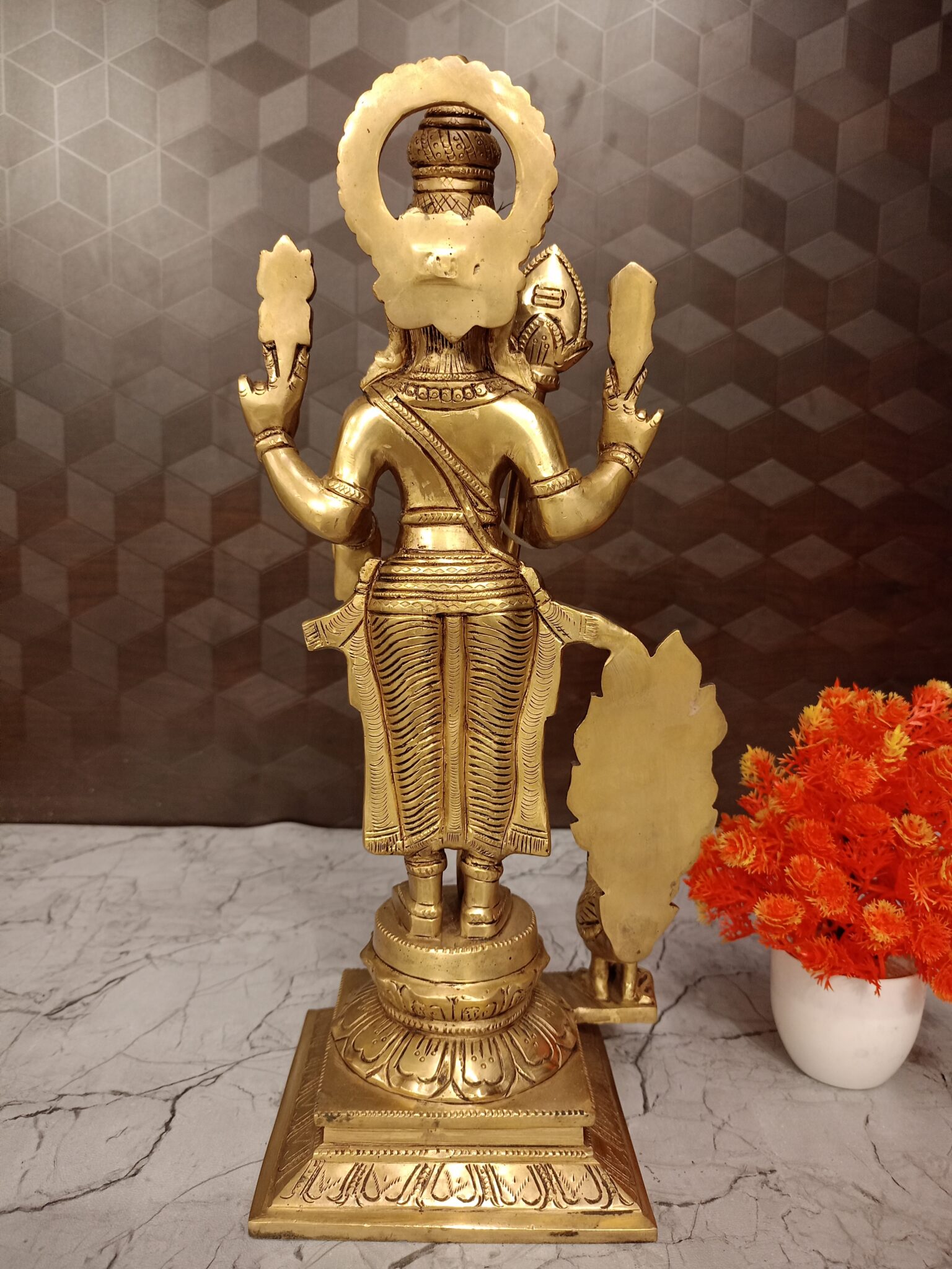 Raja Alangara Murugan Brass Statue 14.5″ , Pure & Antique