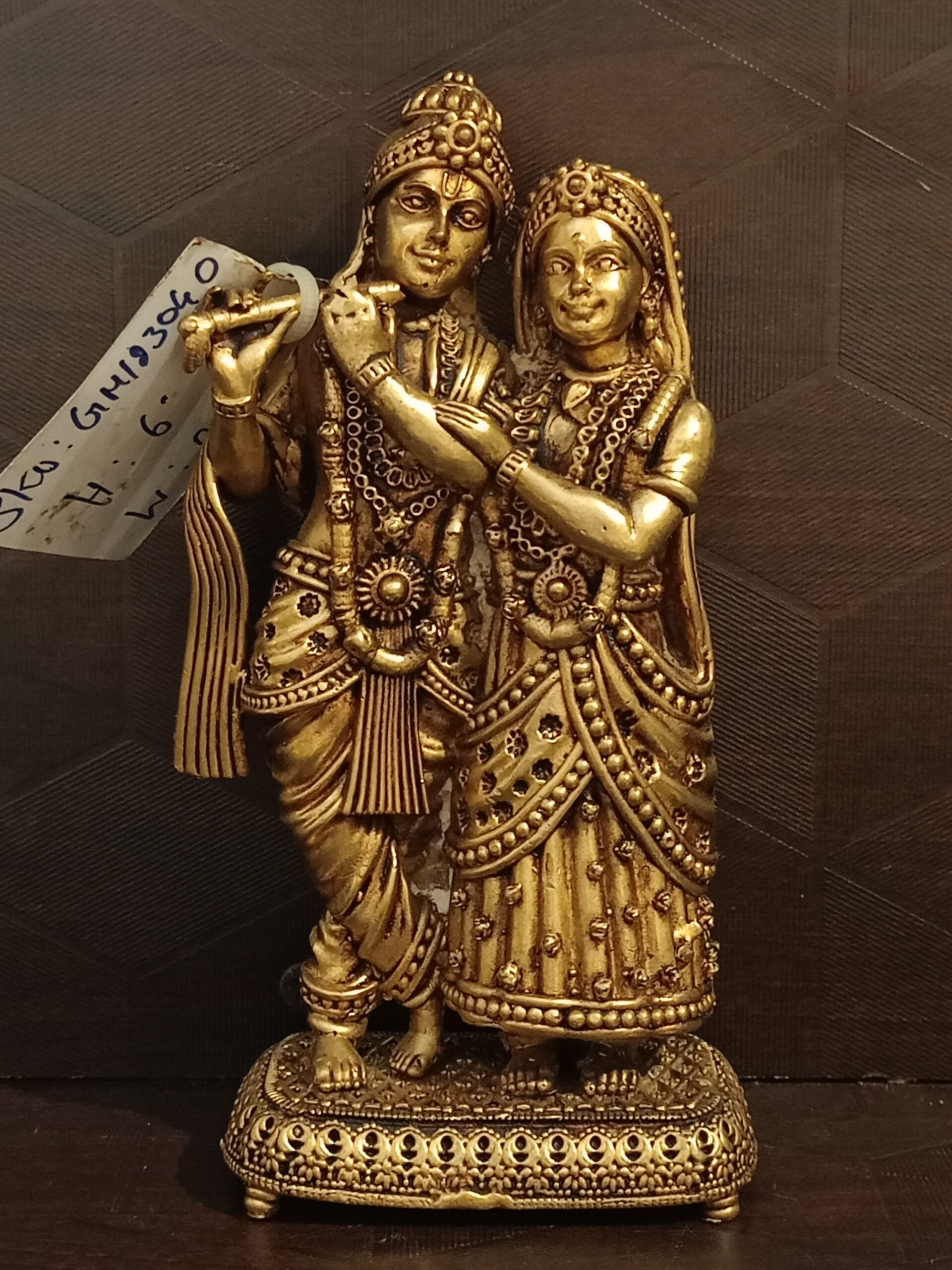 Brass Radha Krishna fine art 6" 1 Brass Radha Krishna fine art