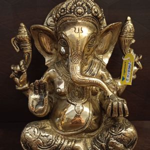 Brass Black Antique Ganesha Idol 7″