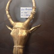 Brass Bull Face Wall Mount 9.5″