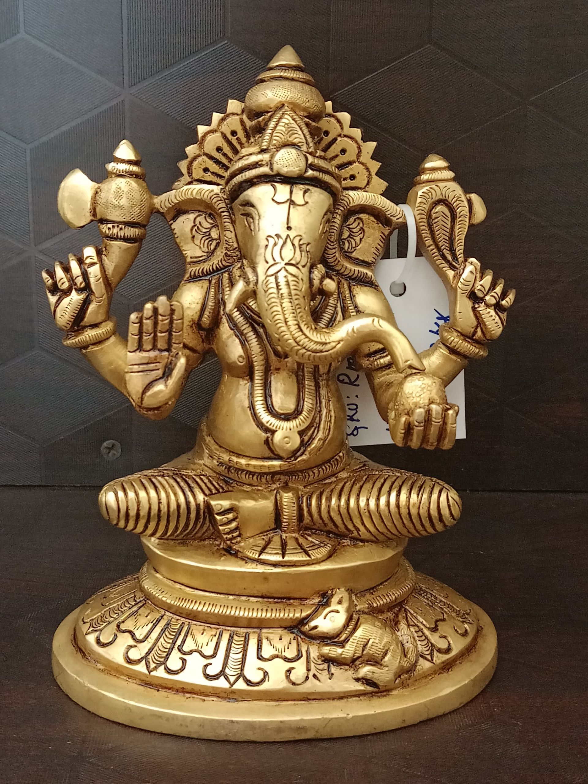 pure-brass-oval-base-ganesha-idol-pooja-antique-gift-vgocart-coimbatore-india