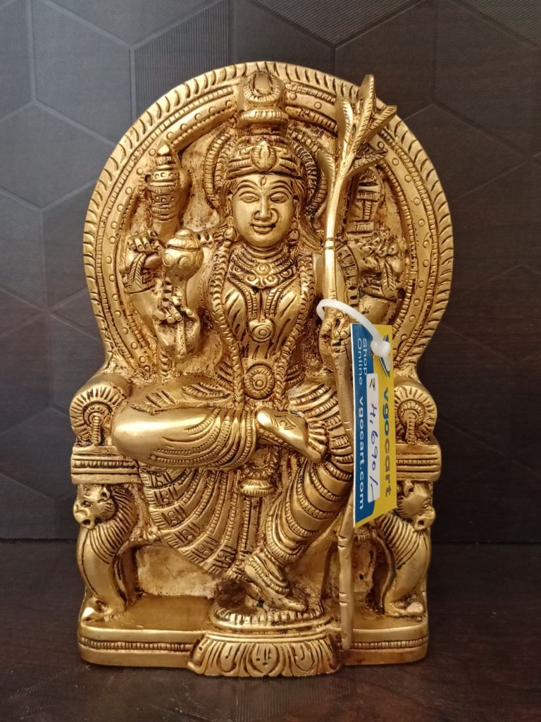 Brass Raja Rajeshwari Amman Idol , Antique - Pure Brass Idols