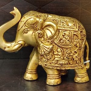 pure-brass-well-design-elephant-idol-gift-sho-piece-home-decor-vgocart-coimbatore-india