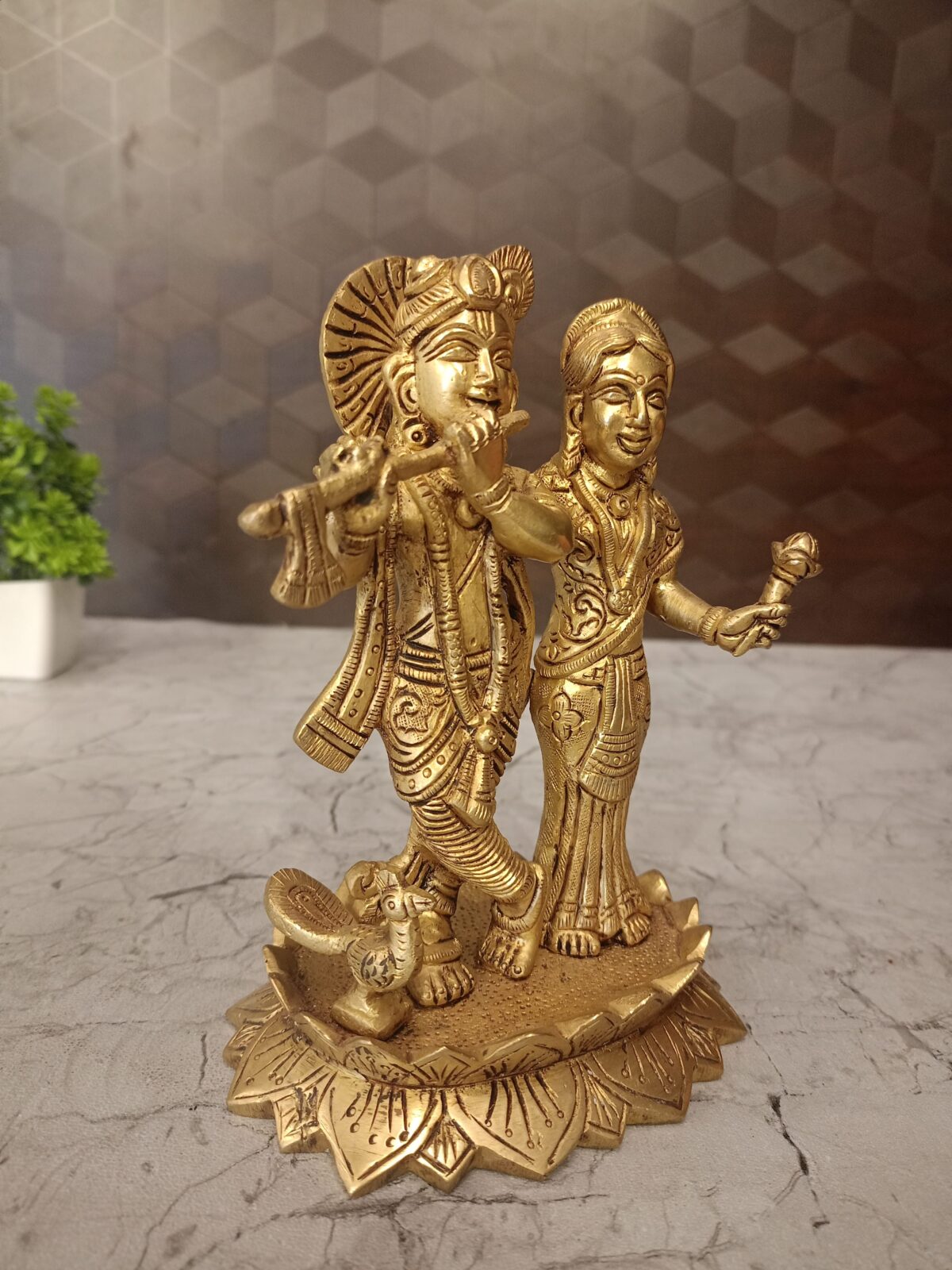 brass radha krishna statue pooja gift vgocart coimbatore india2 2 scaled