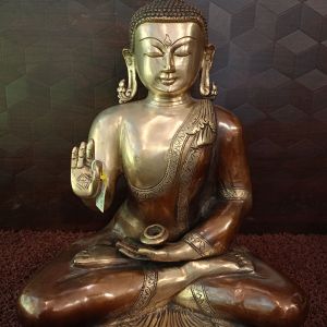 Brass Antique Buddha Statue For Homedecor 16″