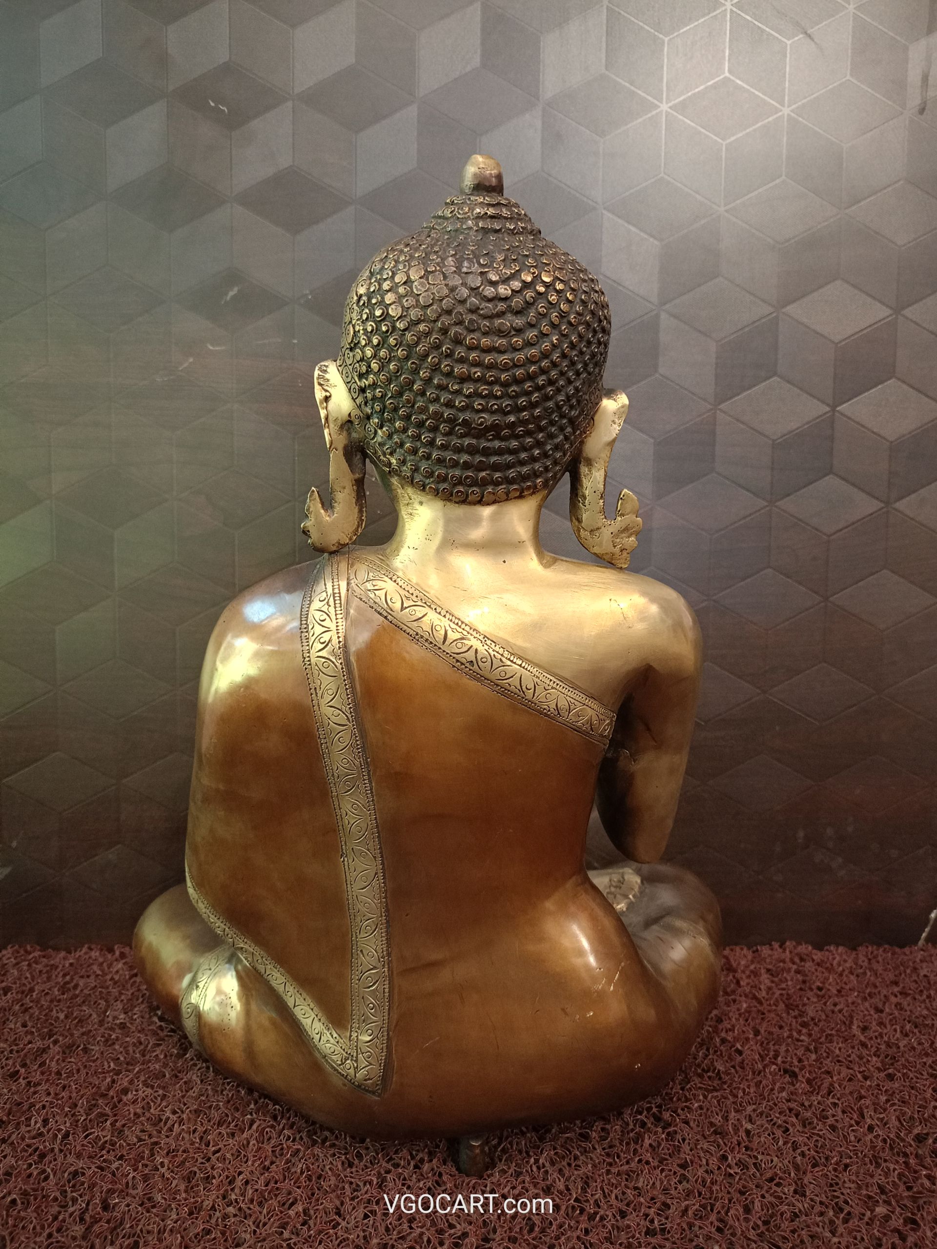 Brass Antique Buddha Statue For Homedecor 16″