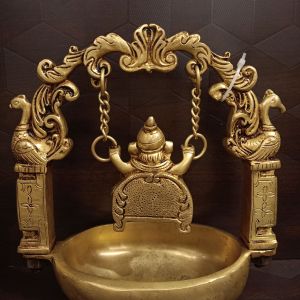 Brass Uruli Ganesha For Wedding Gifts 9″