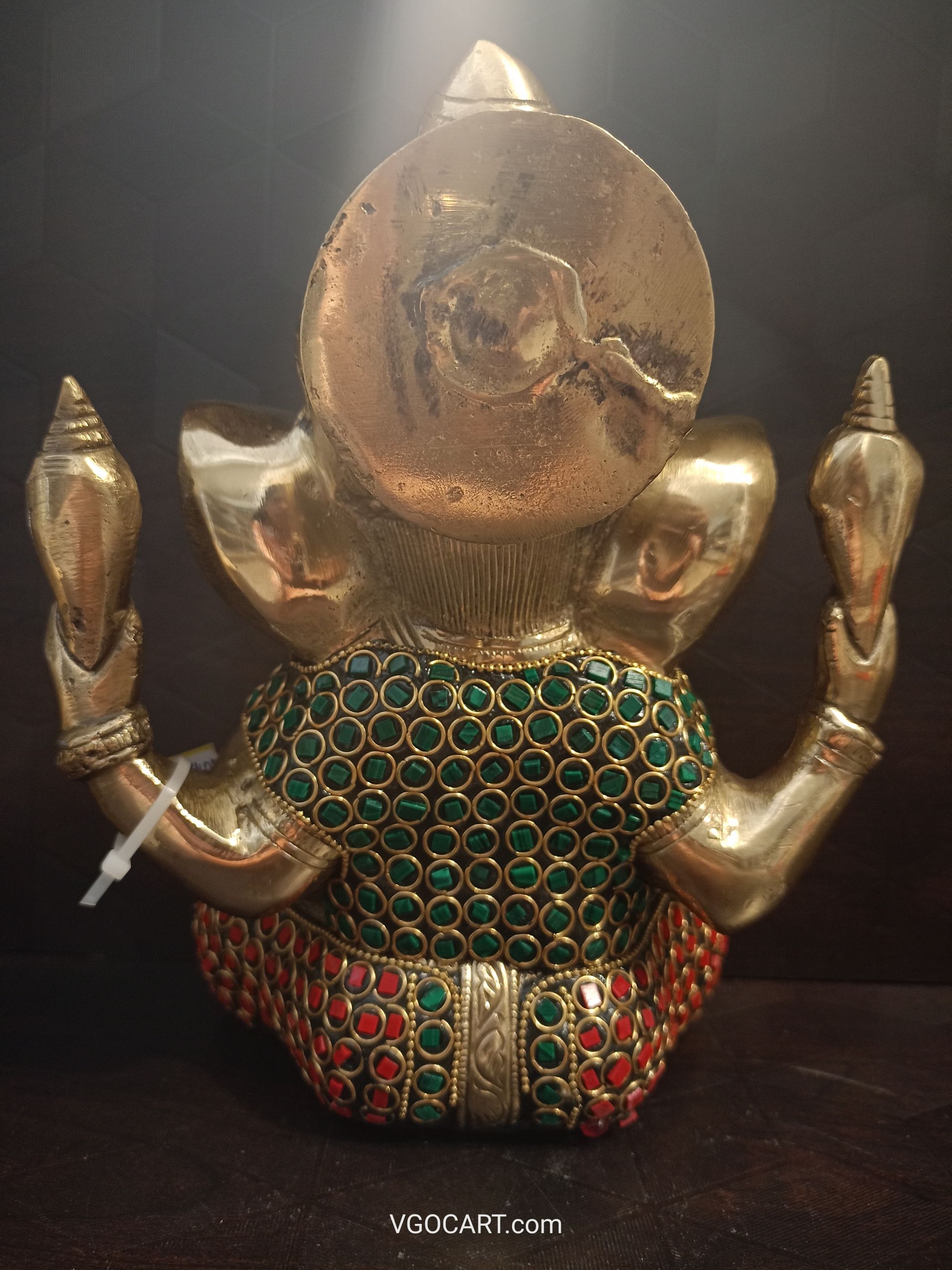 Buy Brass Stone Ganesha Statue 9″ For Gift & Pooja