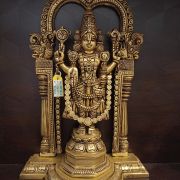 Brass Well design Arch Venkatachalapathi Statue 15″ , Pure& Antique