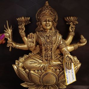 Brass Well Designed Lakshmi Idol Wall Mount 12″