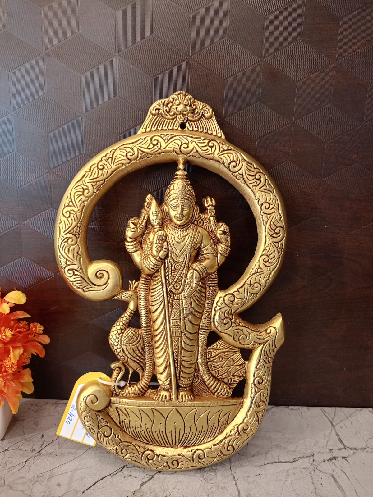 brass murugan idol wall mount pooja gift vgocart coimbatore india1 scaled