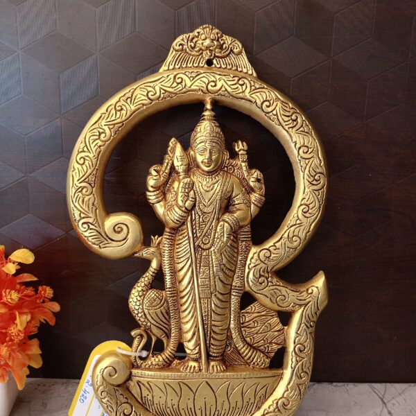brass murugan idol wall mount pooja gift vgocart coimbatore india3