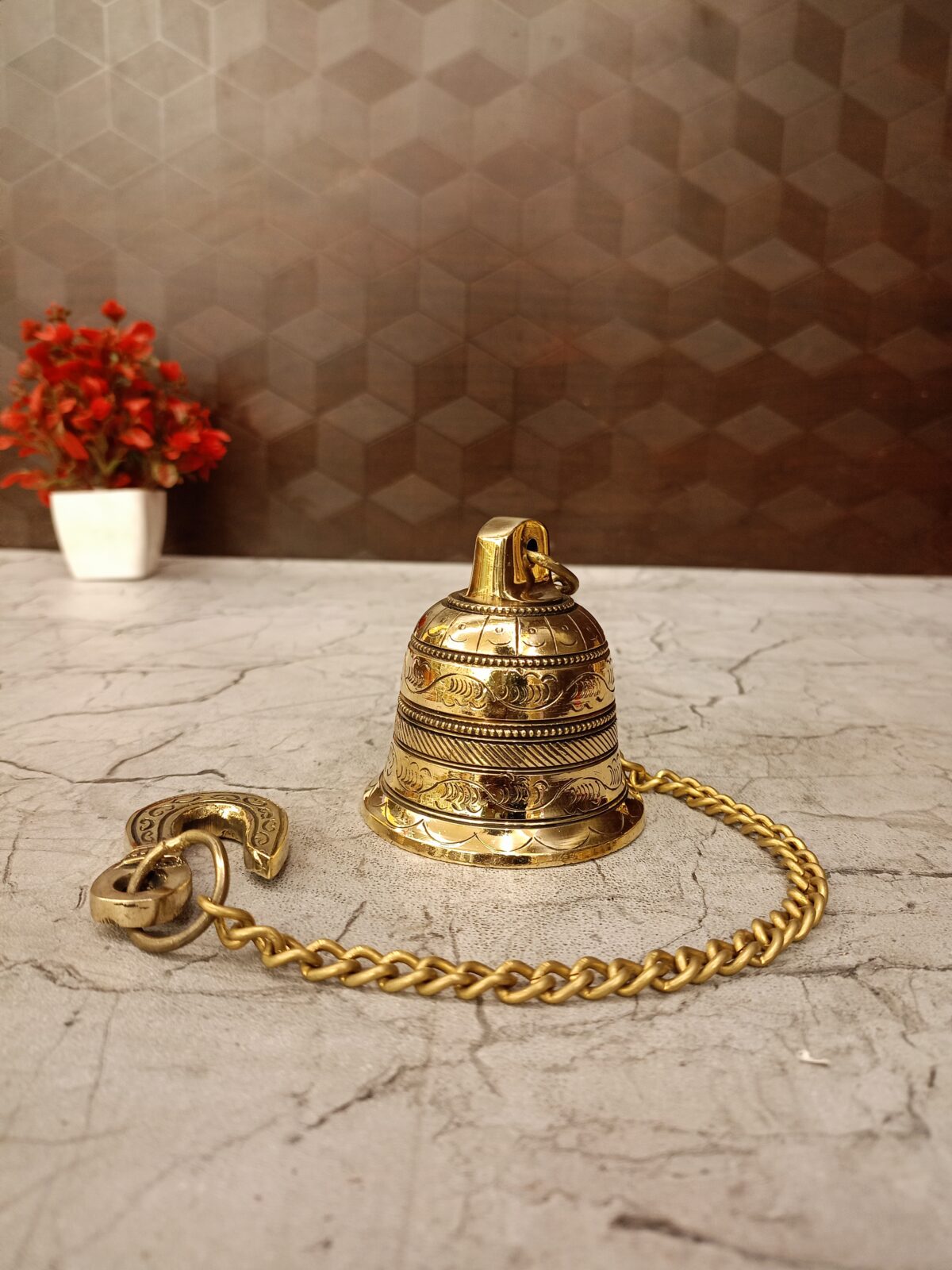 brass pooja hanging bell gift vgocart coimbatore india scaled