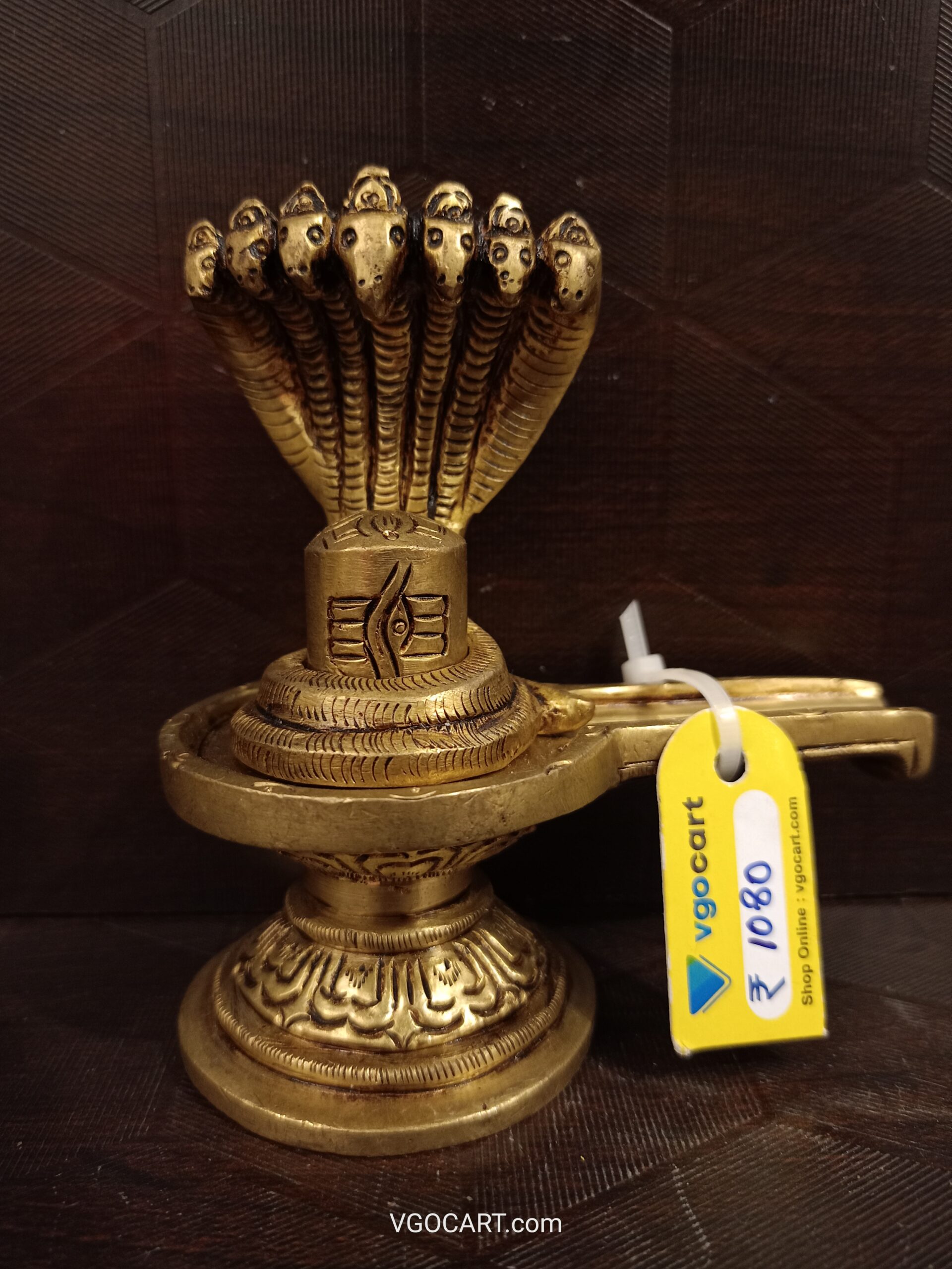 oplus_32 Brass Shiva Lingam 4" - Image 1