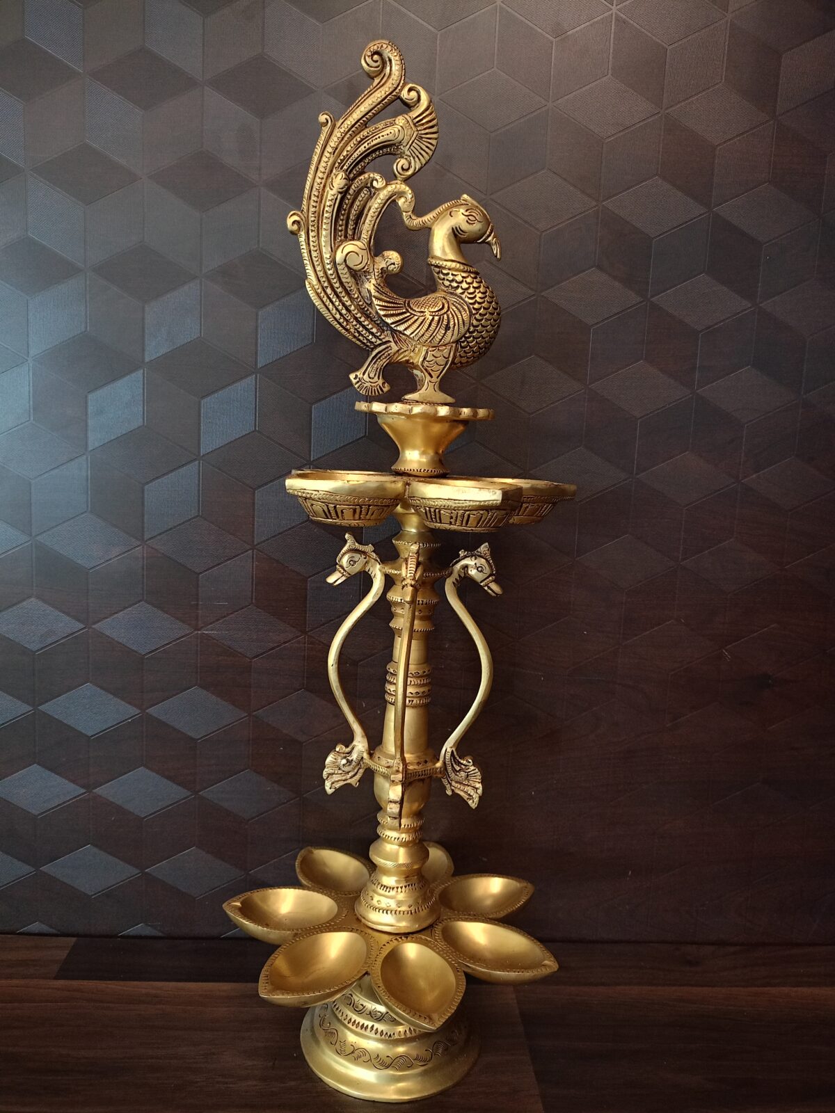 brass annam two layer seven face diya pooja home decor vgocart coimbatore india scaled