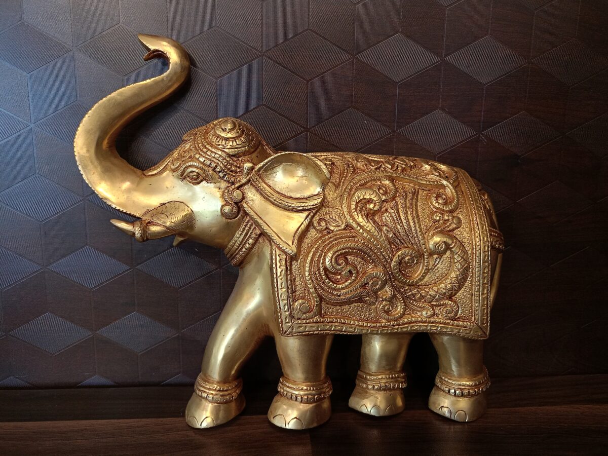 brass elephant wall mount pooja gift vgocart coimbatore india scaled