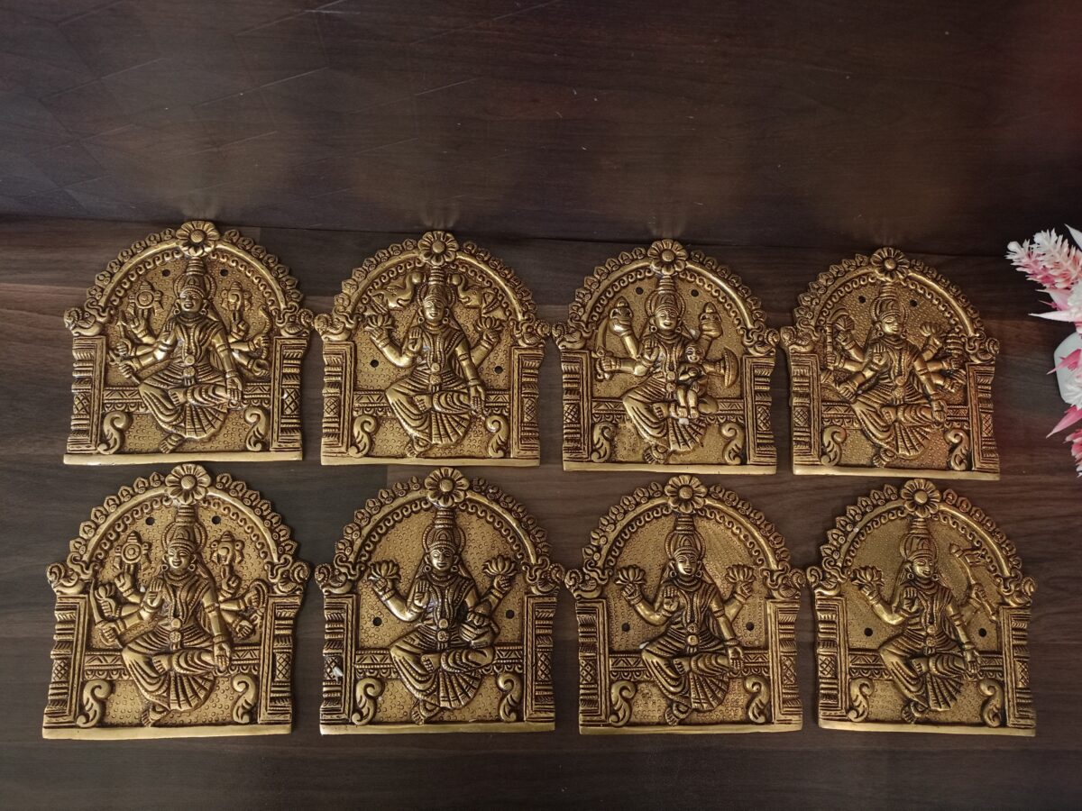brass ashtalakshmi wall mount door panal pooja gift vgocart coimbatore india scaled