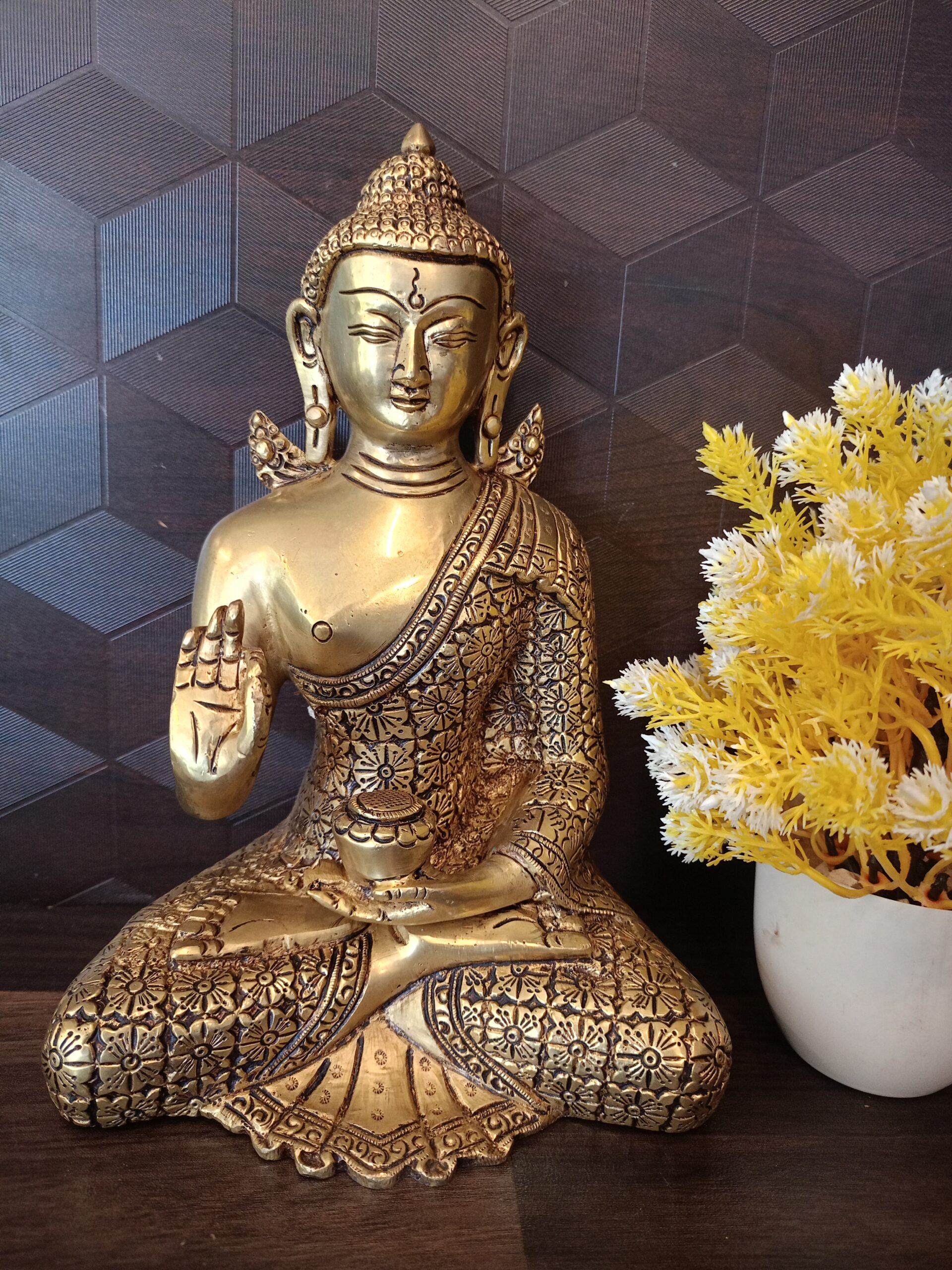 oplus_32 Buy Brass Buddha Statue / For Home Decor , Gift 8" - Image 1