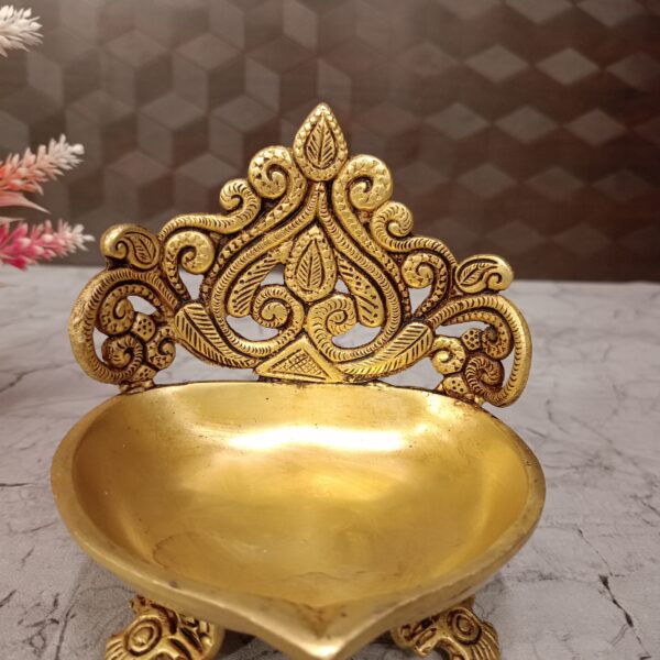 Buy Brass Designer Diya For Home Decor , Pooja 5"