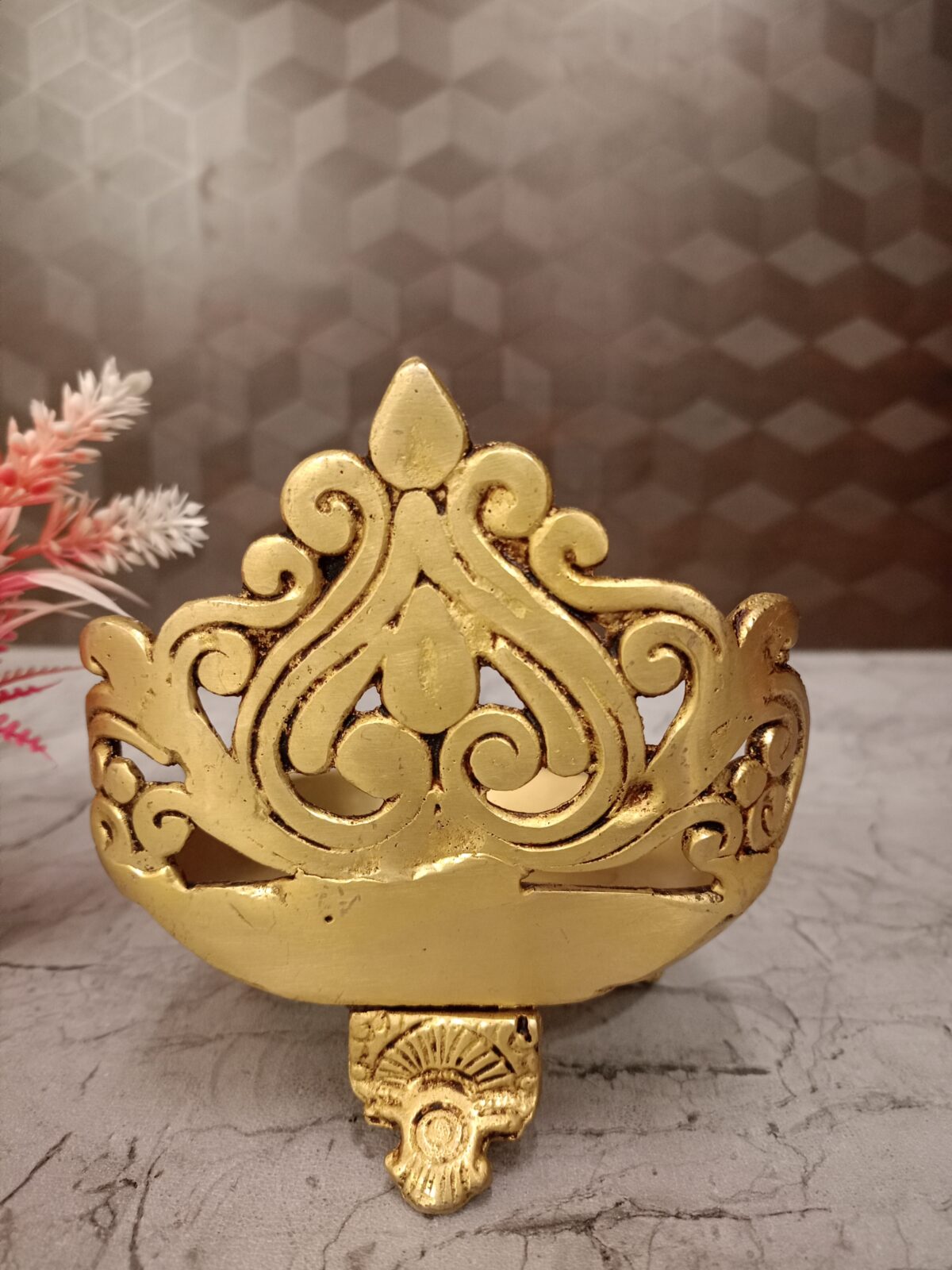 brass designer diya pooja gift antique coimbatore india3 scaled