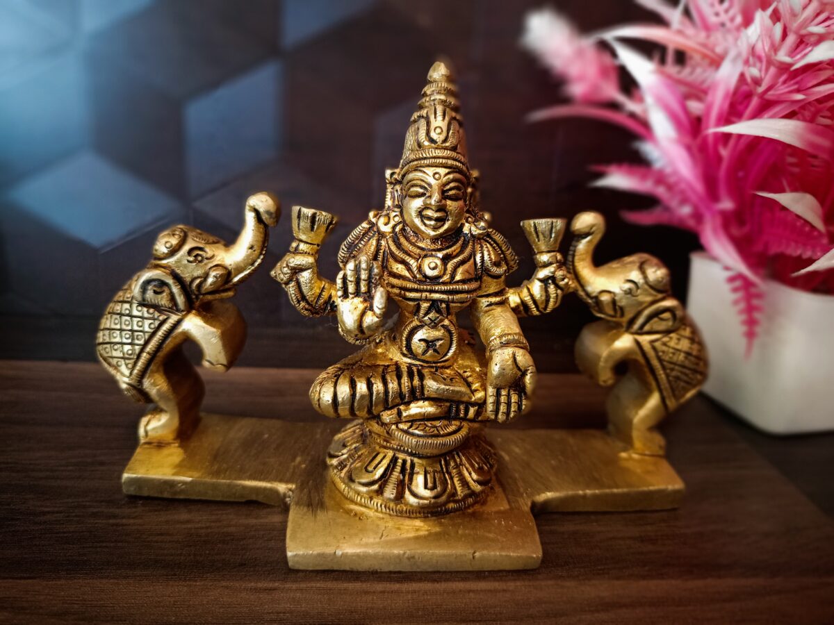 brass gajalakshmi idol pooja gift vgocart coimbatore india1 scaled