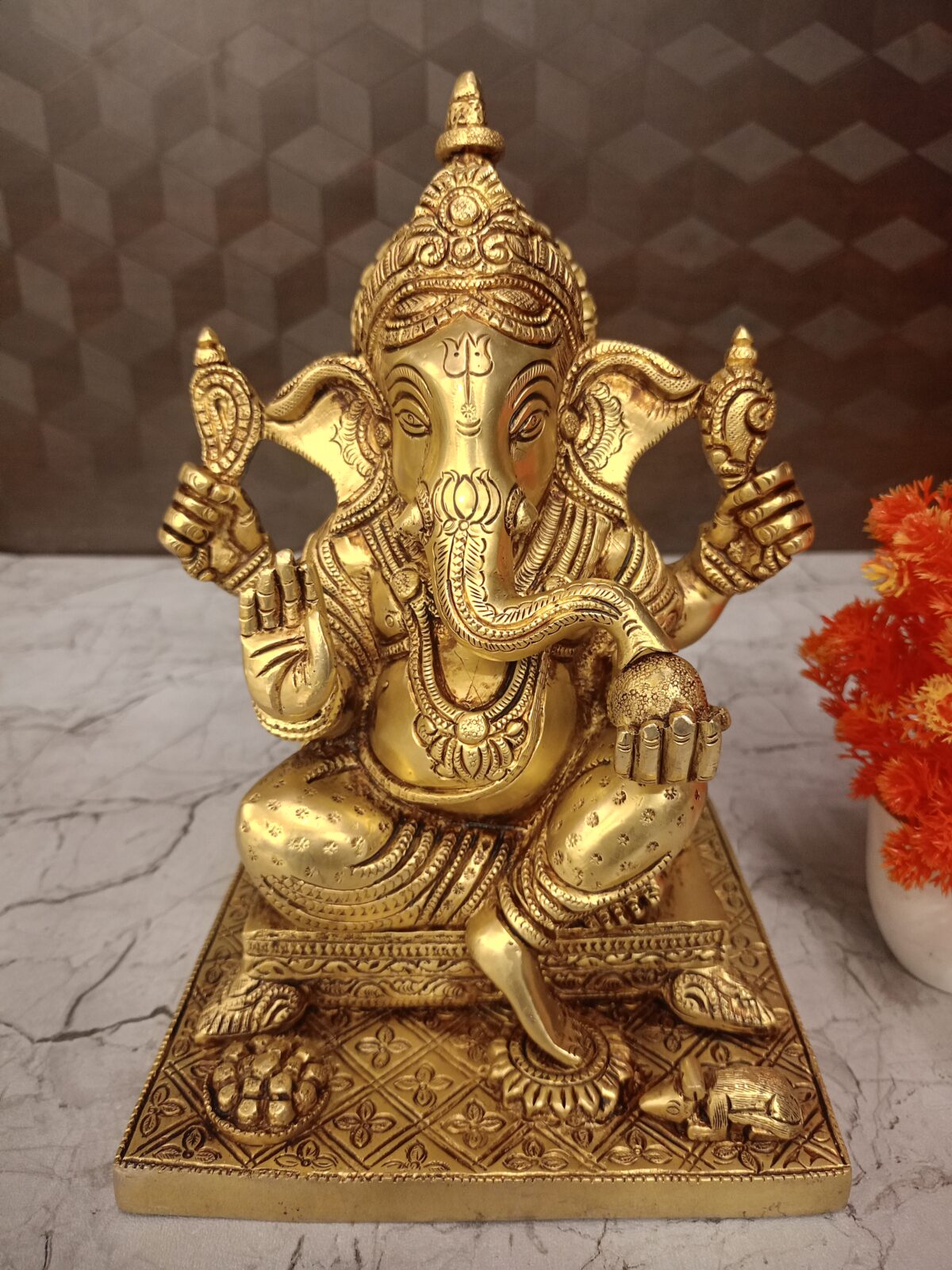 brass ganesha idol pooja gift vgocart coimbatore india 5 scaled