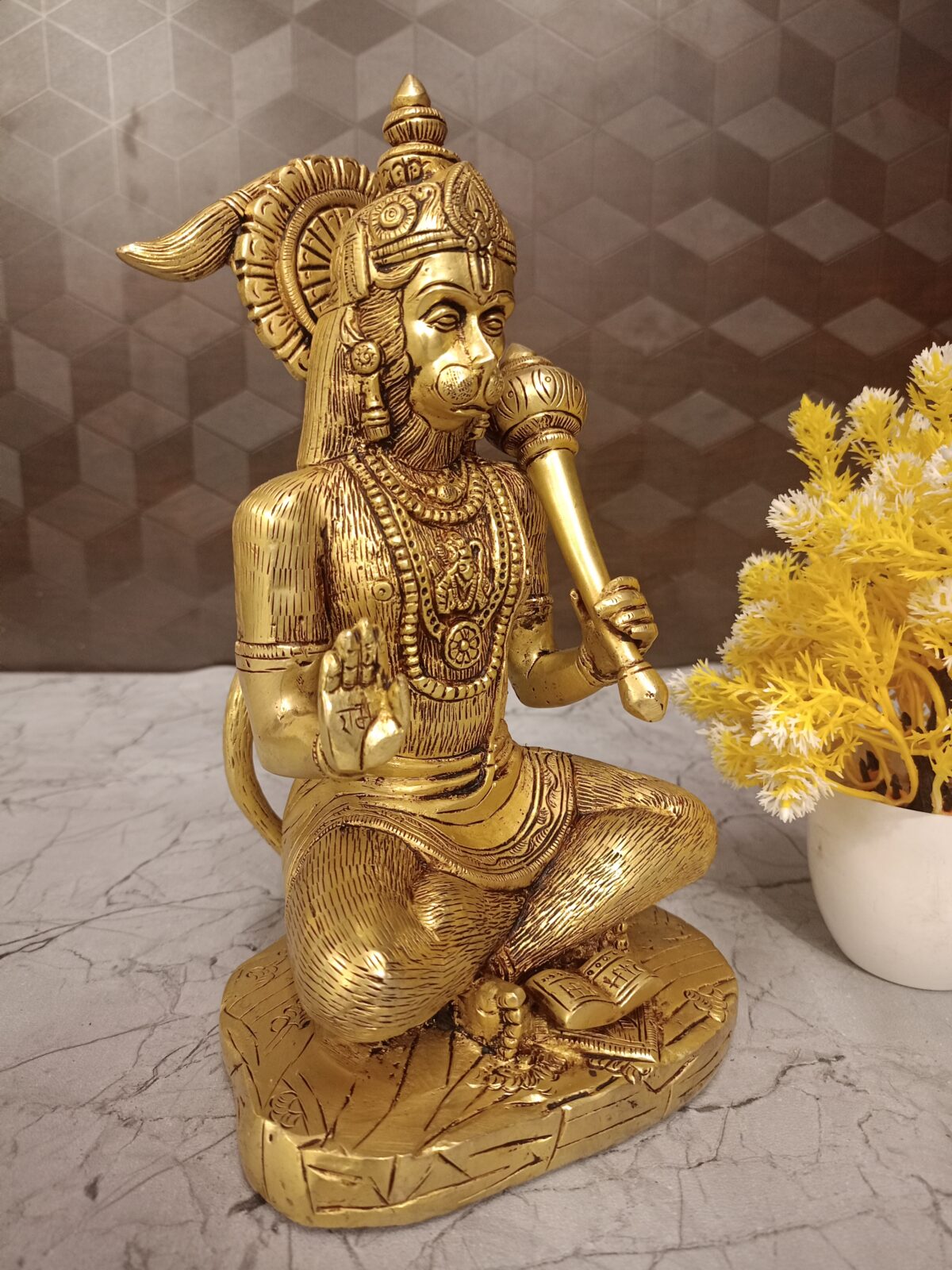 brass hanuman idol pooja gift antique handcraft vgocart coimbatore india2 scaled