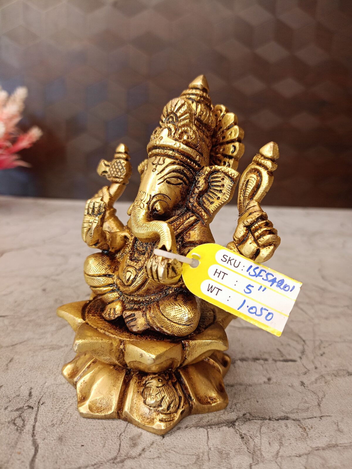brass lotus ganesha pooja gift vgocart coimbatore india1 scaled