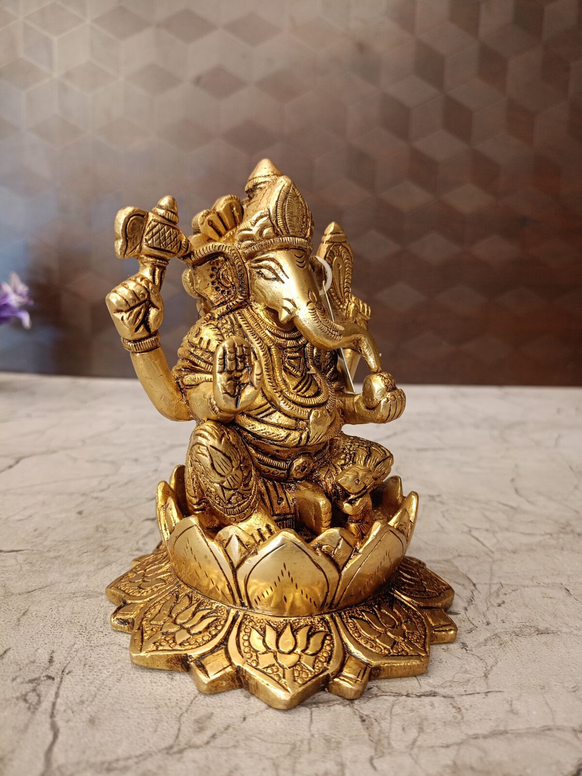 brass lotus ganesha pooja gift vgocart coimbatore india5 scaled