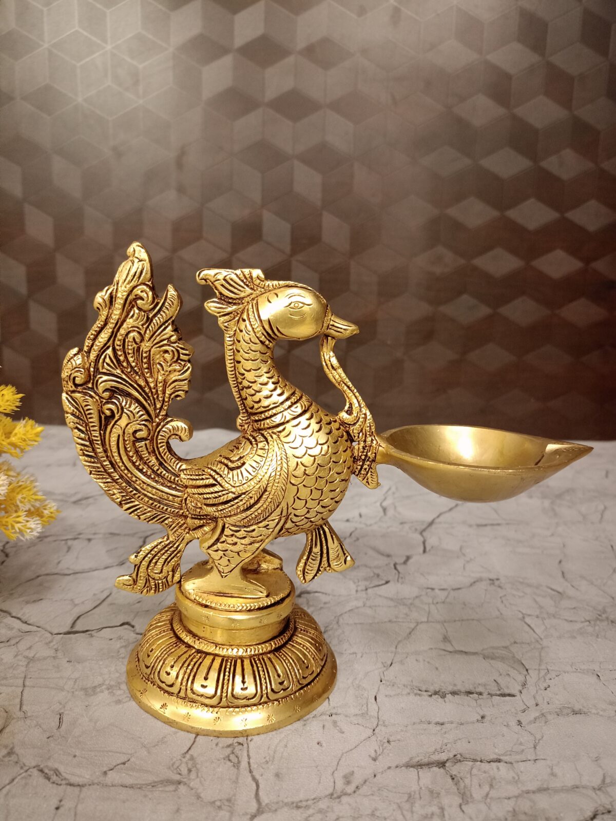 brass peacock diya idol pooja gift coimbatore india3 scaled