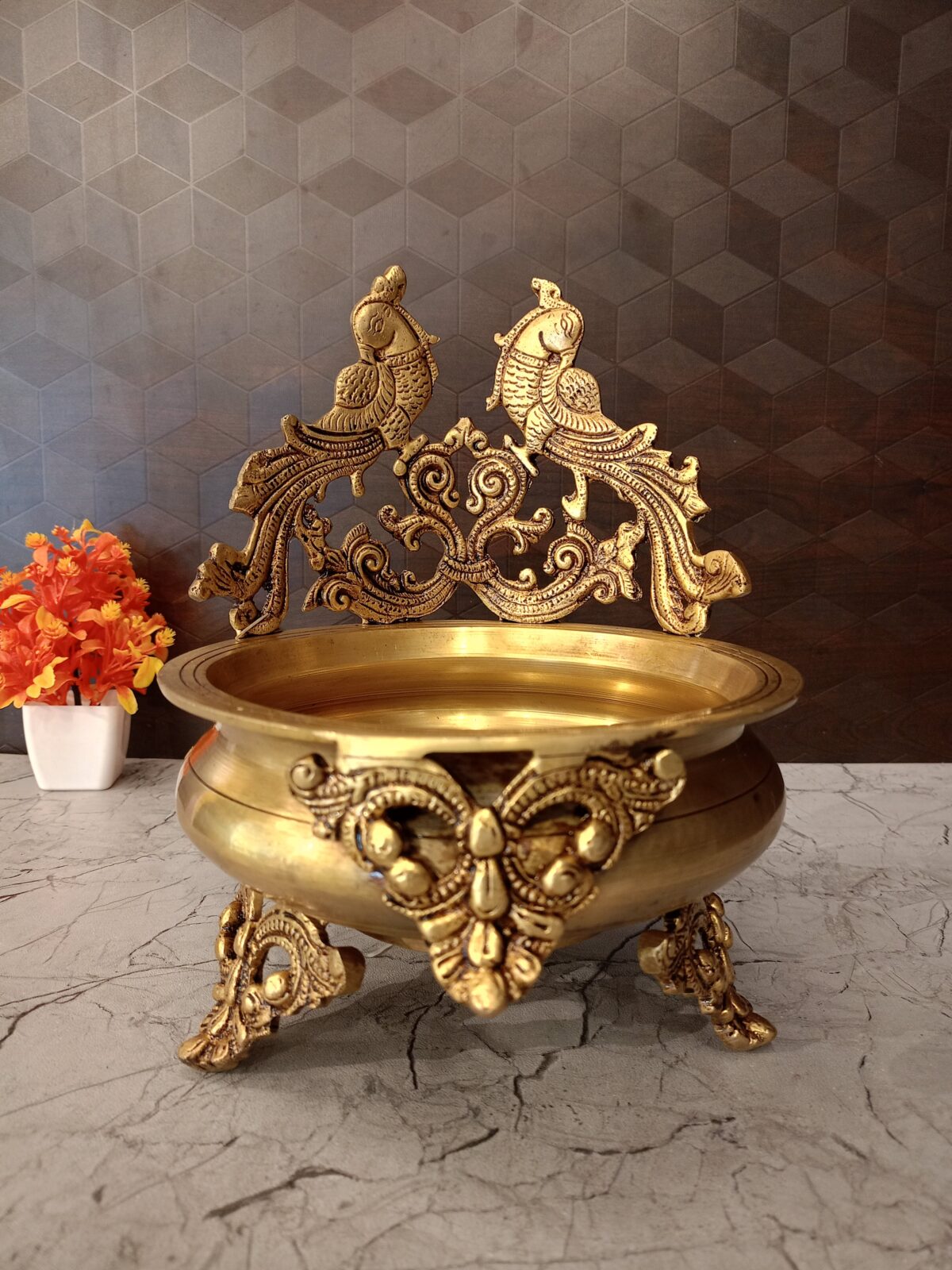 brass peacock uruli pooja gift vgocart coimbatore india4 scaled