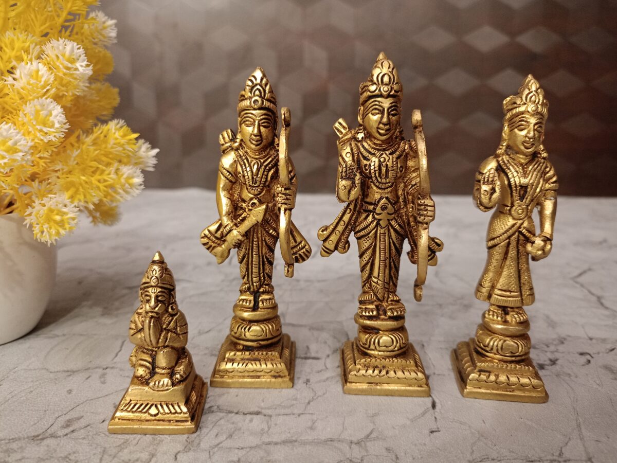 brass ramar family idol pooja gift vgocart coimbatore india scaled
